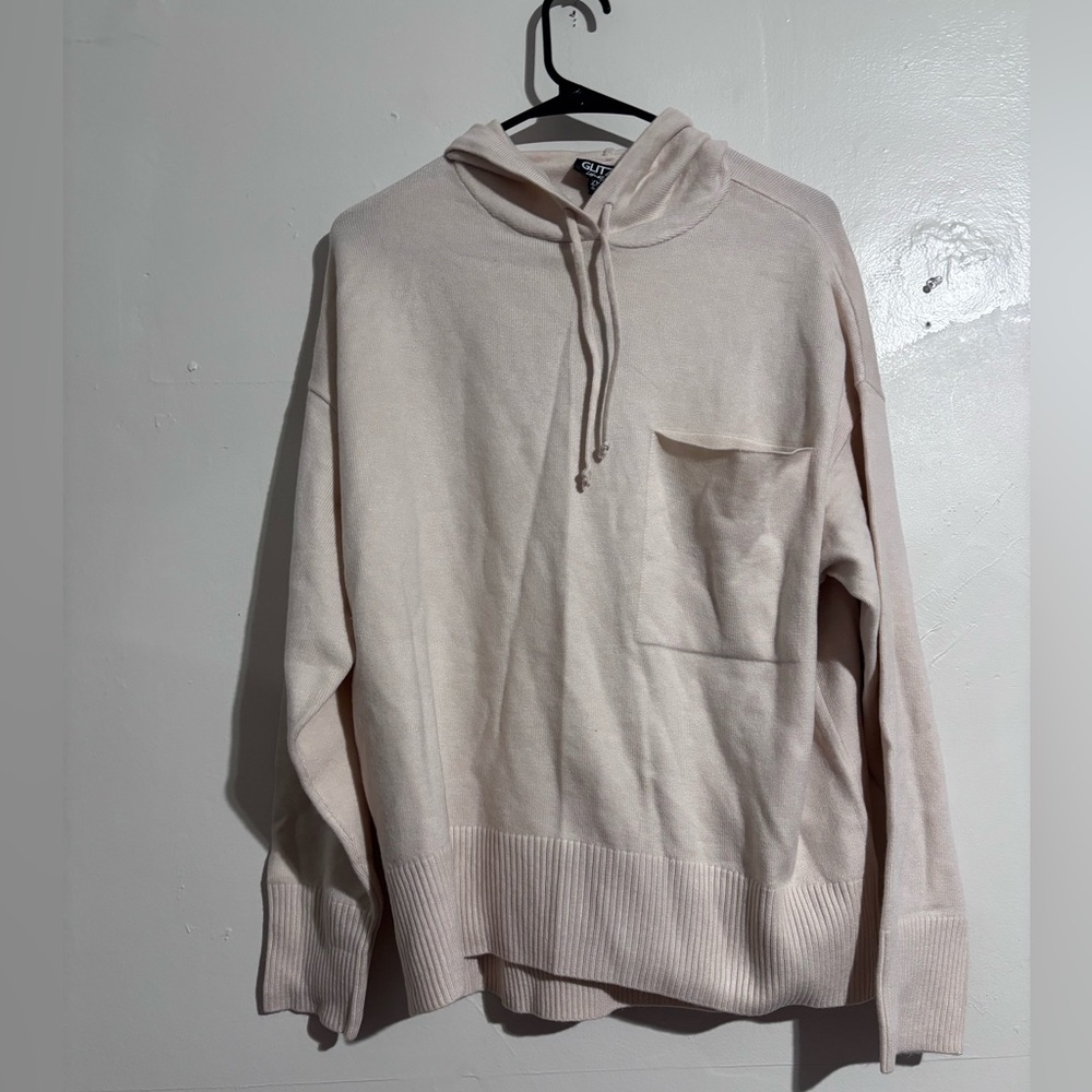 NWT Women’s Cream Sweater with pocket & hoodie‎ plus sized available